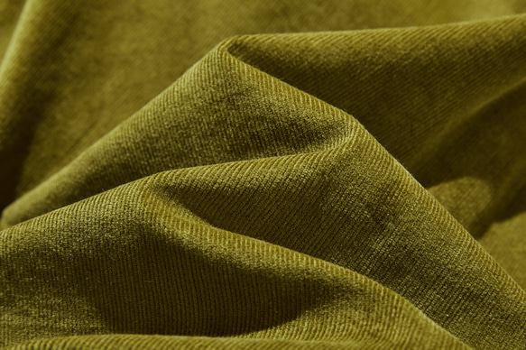 寬鬆迷人的燈芯絨襯衫，黃綠色 230208-2 第8張的照片