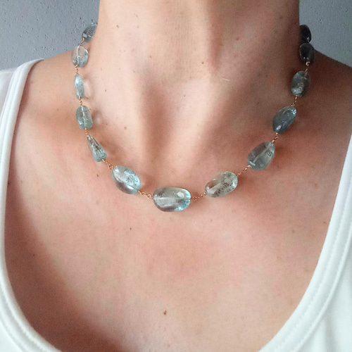 14kgf モスアクアマリンチャーム 14KGF 大粒モスアクアマリンのチャーム