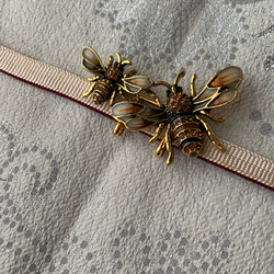 蜜蜂 ミツバチ みつばち 帯留め 3枚目の画像