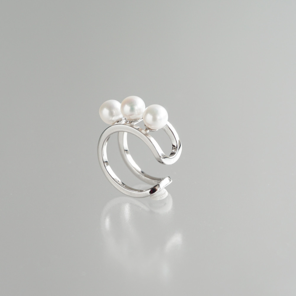 パールイヤーカフNO.2 色：シルバー シルバ925 片耳用