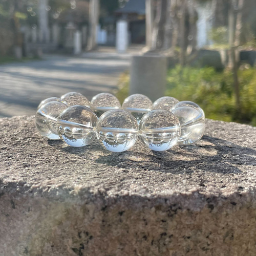 ☆パワーがものすごい！！本水晶クリスタルブレスレット♪大粒20