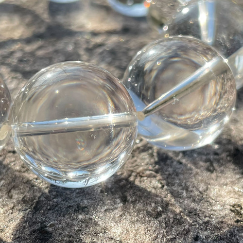 本水晶のブレスレット ☆パワーがものすごい！！本水晶クリスタルブレスレット♪大粒20