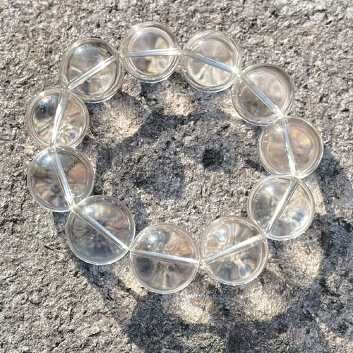 ☆パワーがものすごい！！本水晶クリスタルブレスレット♪大粒20ミリ 4