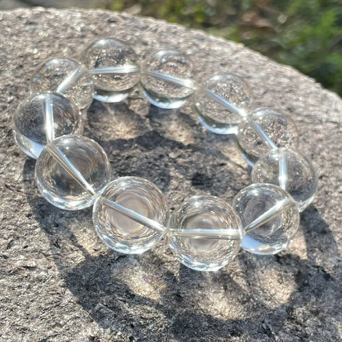 ☆パワーがものすごい！！本水晶クリスタルブレスレット♪大粒20ミリ 4