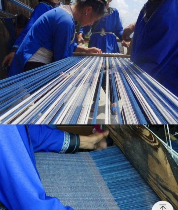 手織り茶席、藍染め、刺繍 受注生産 5枚目の画像