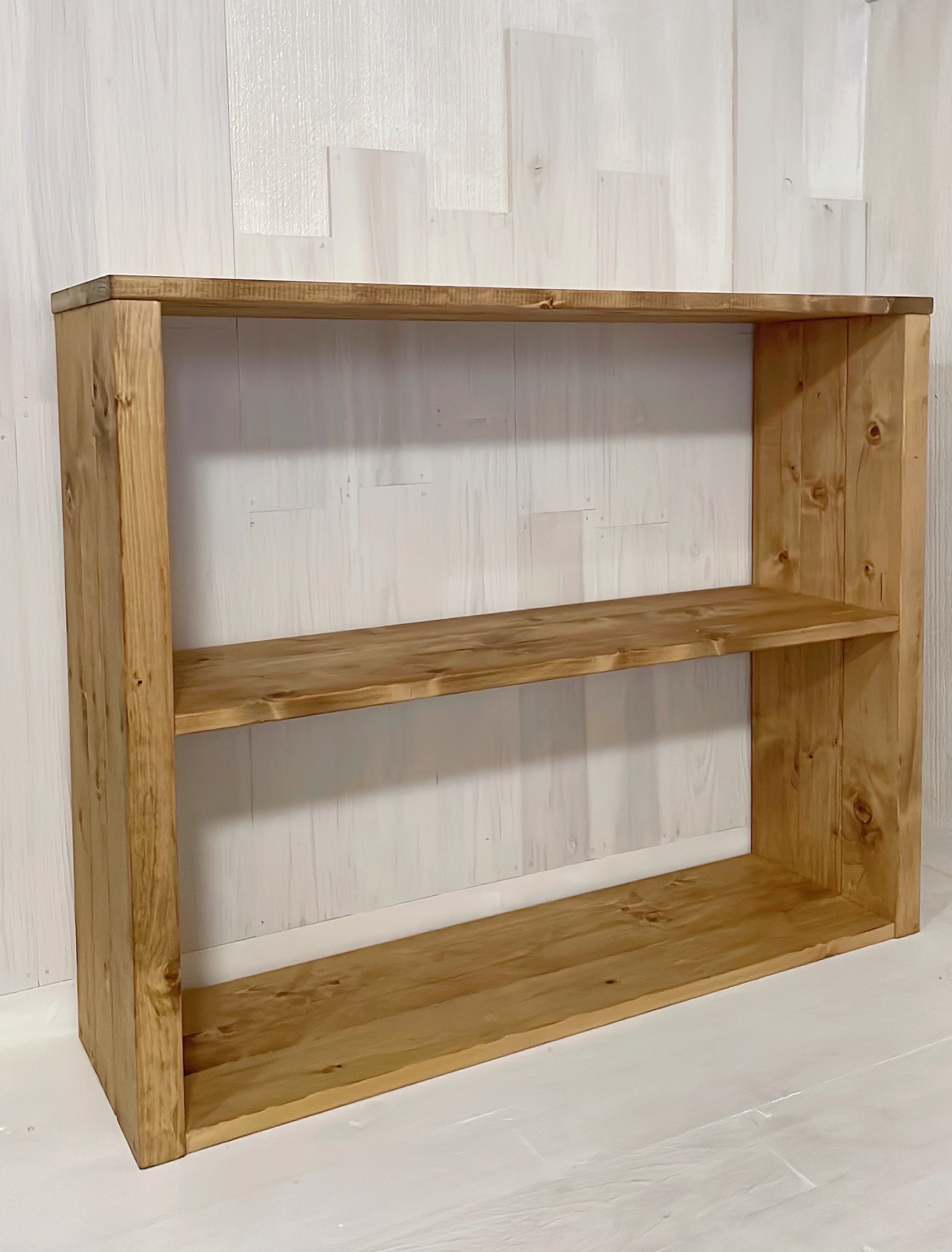 ハンドメイド家具109 ミドルブラウンの2段オープンラック　オーダー製作可