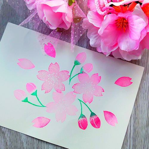 消しゴムはんこNo.386 桜 消しゴムはんこNo.386 桜 消しゴムはんこNo