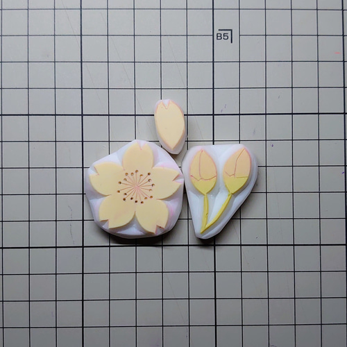 消しゴムはんこNo.45  さくら 消しゴムはんこNo.45 さくら 消しゴムはんこNo.45 さくら 桜の花の