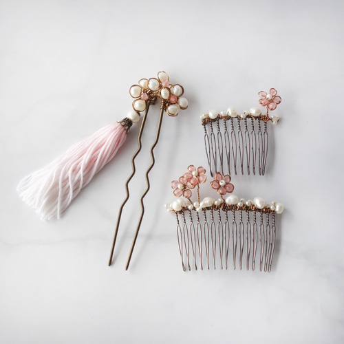 淡水パール＊タッセル＊かんざし 淡水パール＊タッセル＊かんざし