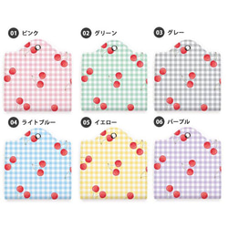マスクケース 持ち運び 仮置き マスクカバー ギンガムチェック柄 サクランボ チェリー チェック柄 ic_mc046 5枚目の画像