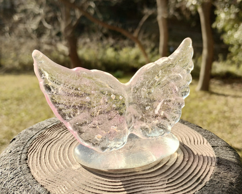 イイノナホ ガラス作品 オブジェ 羽 - メルカリ