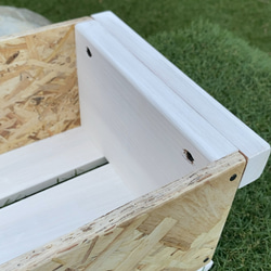 OSB木箱(大サイズ)  ホワイトカラーver. 4枚目の画像