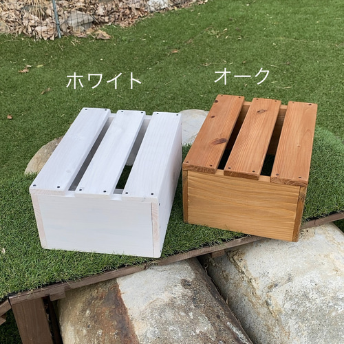 収納木箱(大サイズ) ホワイトカラーver. フリーボックス・小物入れ