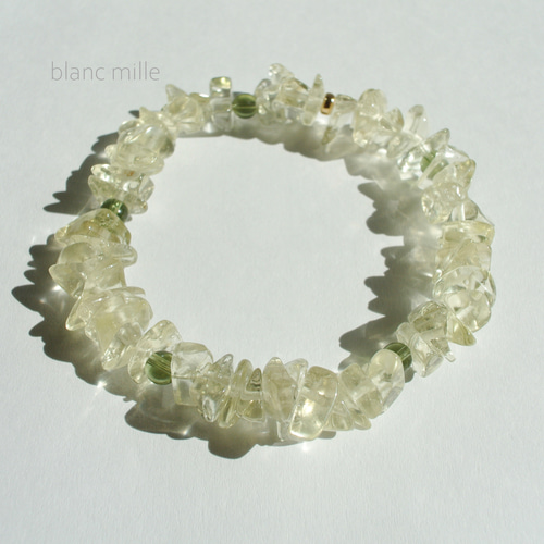 ★値下げ中★モルダバイト&リビアングラス ブレスレット ギベオン & モルダバイト & リビアングラス & モリオン デザイン