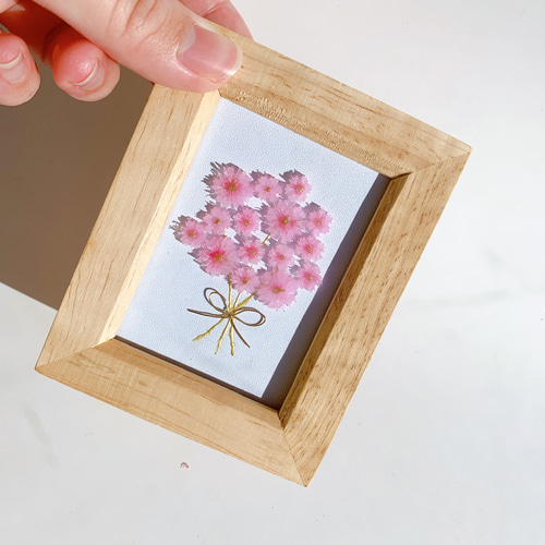 桜ハンドメイド2024】桜の花束フレームインテリア その他インテリア