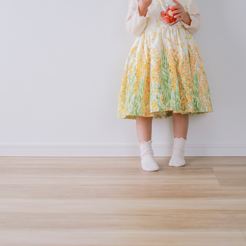 2026年3月まで】Girls ミモザのフリルワンピース/mimosa/お揃い/春