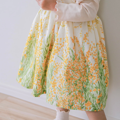 2026年3月まで】Girls ミモザのフリルワンピース/mimosa/お揃い/春