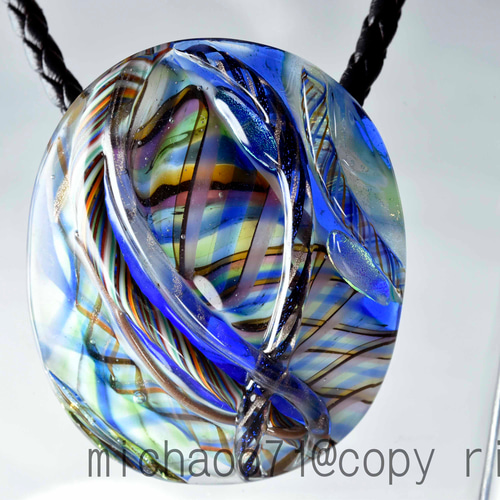 ガラスのジュエリー 碧彩ペンダントトップ y1763479m pendant top  
