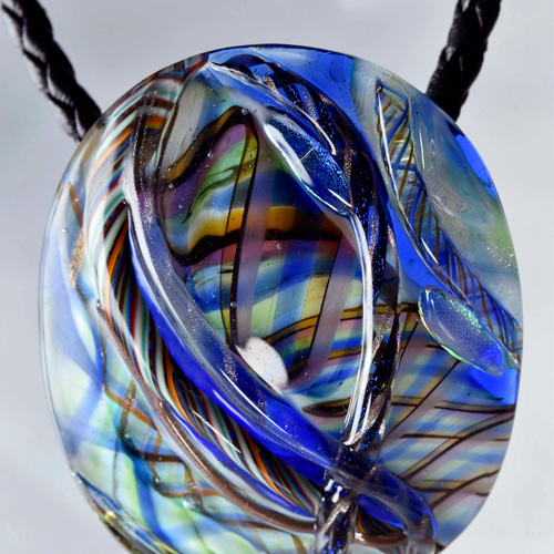 ガラスのジュエリー 碧彩ペンダントトップ y1763479m pendant top