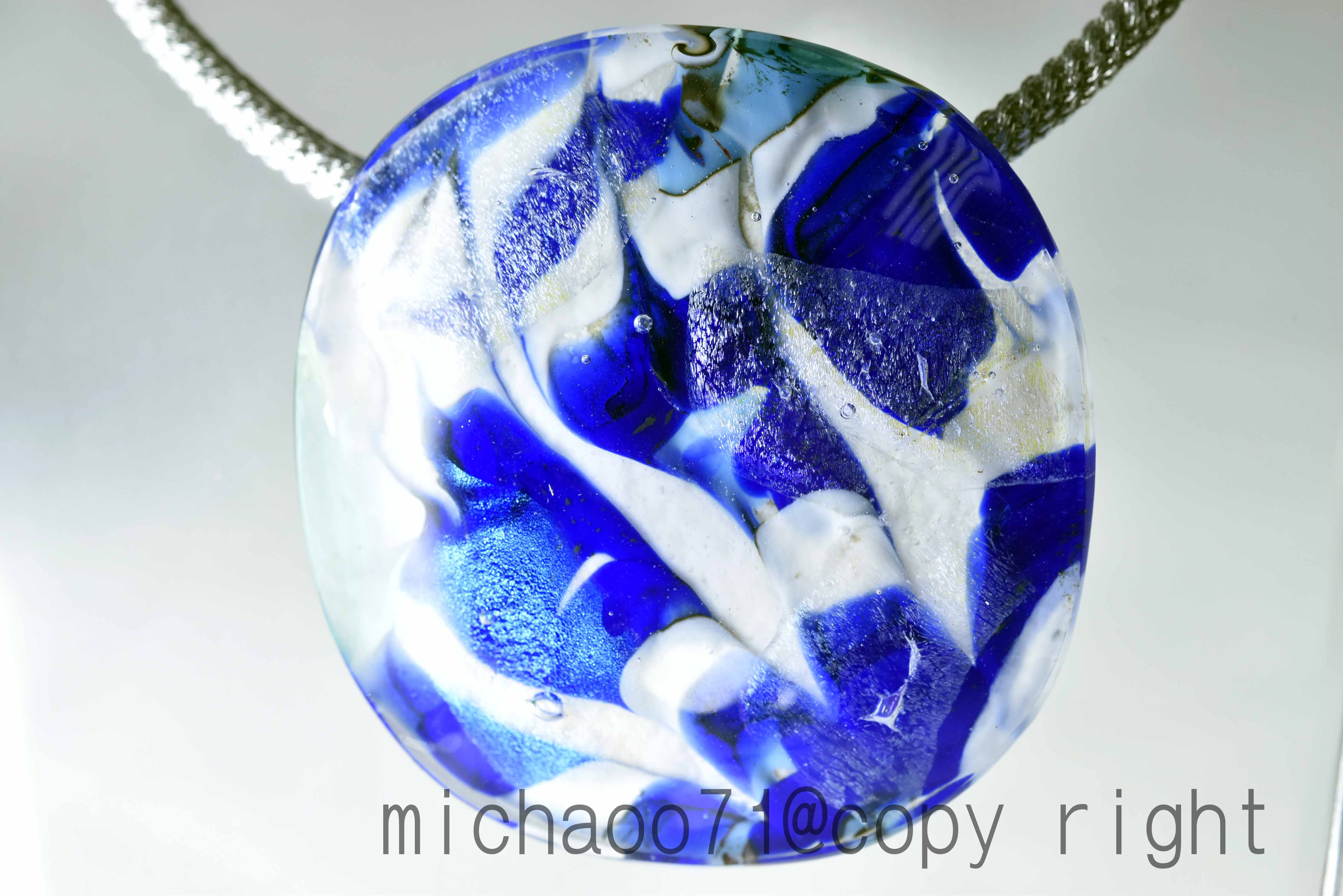 ガラスのジュエリー 碧彩ペンダントトップ y1762479m pendant top  