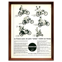 HONDA ホンダ 1960年代 アメリカ ヴィンテージ 雑誌 広告 額付 ポスター 3枚目の画像