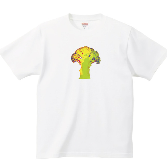 ブロッコリー art Tシャツ 野菜 イラスト 写真 印刷 【名入れOK】 プリント tシャツ かわいい シンプル 2枚目の画像