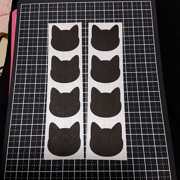 《ブラックタックシール》猫ねこネコ3cm80枚 1枚目の画像