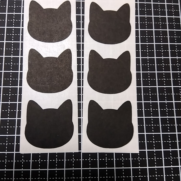 《ブラックタックシール》猫ねこネコ3cm80枚 2枚目の画像