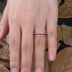 K10/K14 ローズゴールド 天然石 ガーネット リング 1月誕生石 結婚指輪 モアッサナイト フルエタニティリング 6枚目の画像