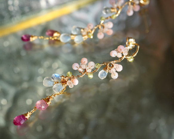 櫻花-粉花長耳環14kgf 第6張的照片