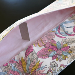 ボックスティッシュケース 持ち歩き リバティ アンジェリカ・ガーラ(ピンク) 布小物 ボックスティッシュカバー 花粉 3枚目の画像