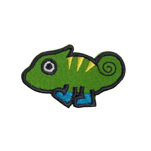 カメレオン】刺繍ステッカーワッペン ワッペン・アップリケ