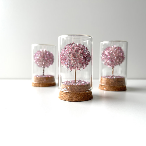 手のひらで満開のお花見《たんぽぽわたげの桜の木 小》桜 お花見