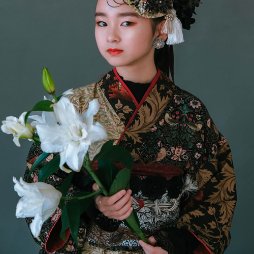 ウィリアムモリス浴衣 黒 子供服 moemusisan 通販 15467134 ウィリアムモリス浴衣 黒 子供服 moemusisan 通販 15467134