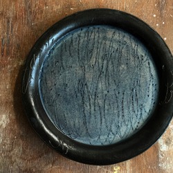 21cmリブ平皿　黒沈線 3枚目の画像