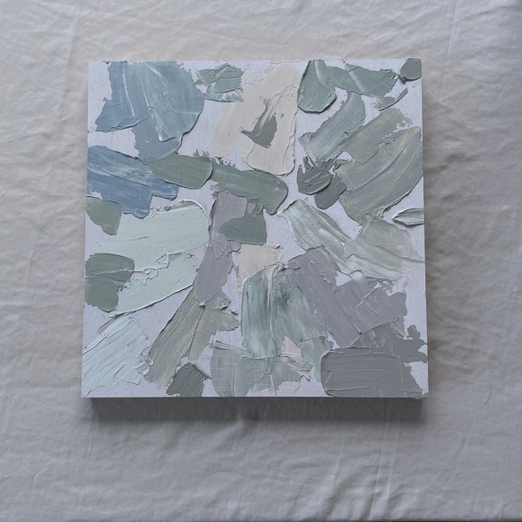 日本画 現代アート 抽象絵画 24cm×24cm 絵画》抽象画