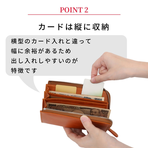 長財布 本革 大容量 薄い l字ファスナー ミニ 財布 ガバッと開く