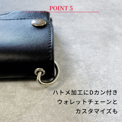 三つ折り財布 本革 トラッカーウォレット ミニ財布 小さい財布