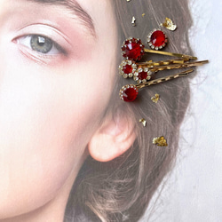 LIMI feu STAR HAIR PIN シルバー ヘアピン　赤 Amazon | APLVFFZH 明るい赤いヘアピン シンプルなデザイン ヘア