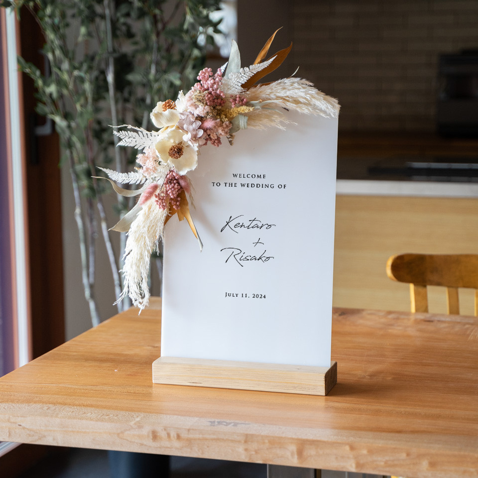 2枚❤️お花レース❤️横長❤️ひのき❤️ウォールデコ❤️ウェルカム