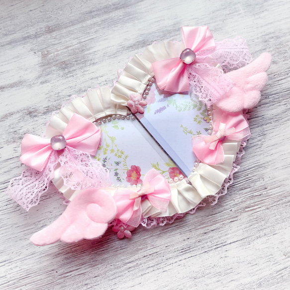 ☆送料無料 硬質 カード ケース デコ ペア 双子 セット ハート ピンク