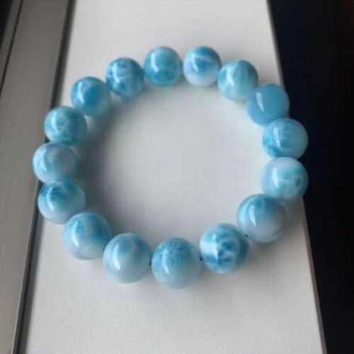 天然】ラリマー ブレスレット 12.9mm $ ブレスレット Worldstone/購入