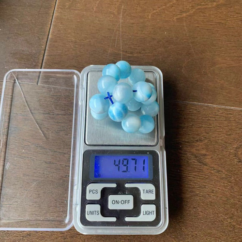 天然】ラリマー ブレスレット 12.9mm $ ブレスレット Worldstone/購入