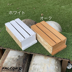 [工房FALCON] OSB木箱(大) ホワイトカラーver. 3枚目の画像