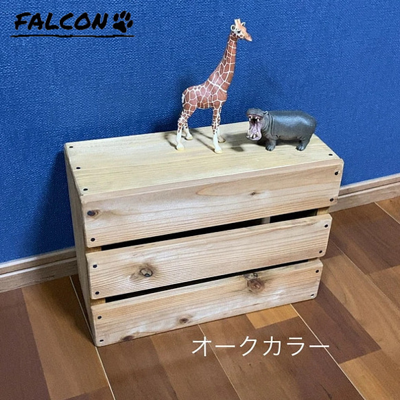 [工房FALCON] 収納木箱(大) ホワイトカラーver. 8枚目の画像