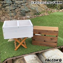 [工房FALCON] 収納木箱(大) ホワイトカラーver. 9枚目の画像