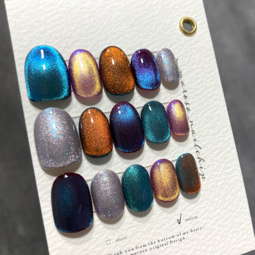 ネイルチップ/ブルーネイル/マグネットネイル/ニュアンスネイル  