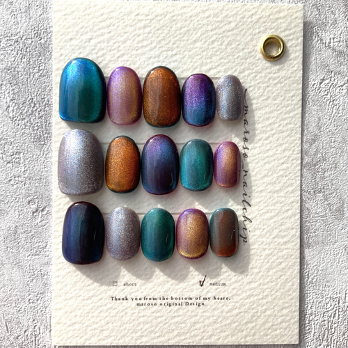 ネイルチップ/ブルーネイル/マグネットネイル/ニュアンスネイル  