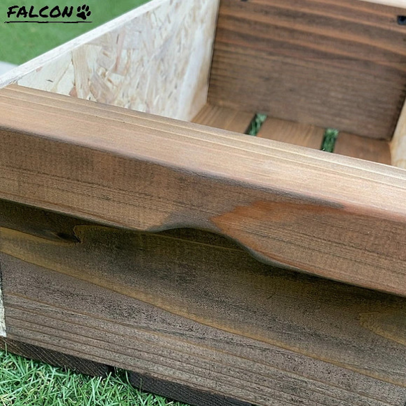[工房FALCON] OSB木箱(大) ウォルナットカラーver. 4枚目の画像