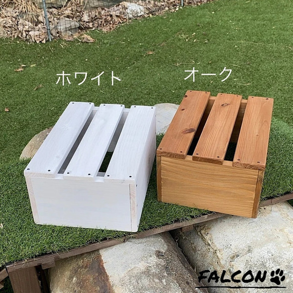 [工房FALCON] 収納木箱(大) ウォルナットカラーver. 6枚目の画像